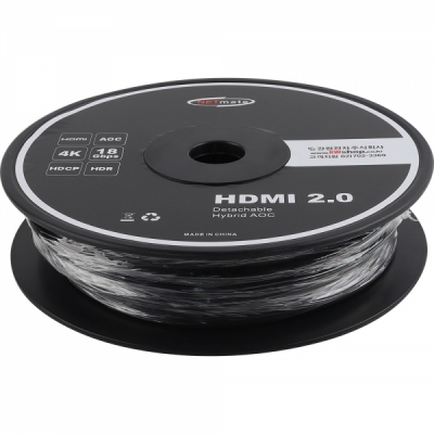 강원전자 넷메이트 HDMI2.0 Hybrid AOC 배관용 케이블 70m (블랙)