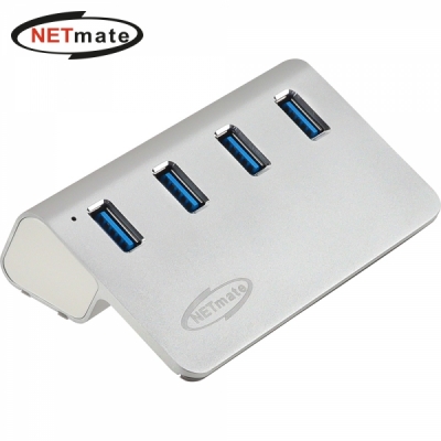 강원전자 넷메이트 NM-UT324S USB3.2 4포트 허브 (실버)