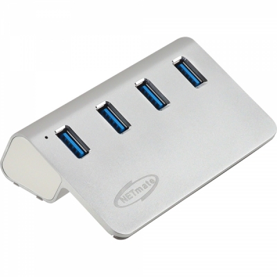강원전자 넷메이트 NM-UT324S USB3.2 4포트 허브 (실버)