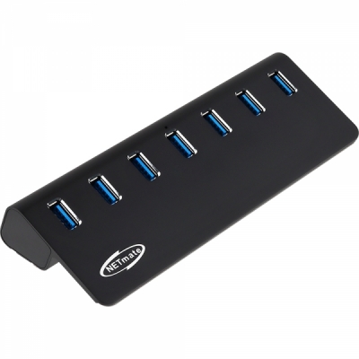 강원전자 넷메이트 NM-UT327B USB3.2 7포트 허브 (블랙)