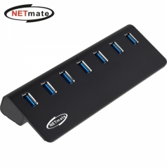 강원전자 넷메이트 NM-UT327B USB3.2 7포트 허브 (블랙)