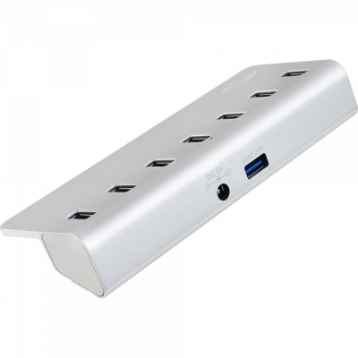 강원전자 넷메이트 USB3.2 7포트 허브 (실버)