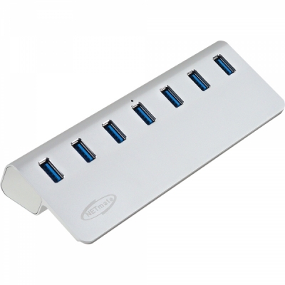강원전자 넷메이트 NM-UT327S USB3.2 7포트 허브 (실버)