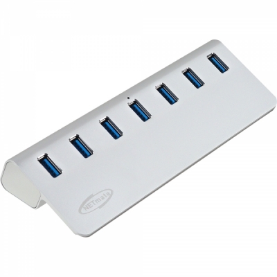 강원전자 넷메이트 USB3.2 7포트 허브 (실버)