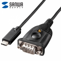 강원전자 산와서플라이 USB C타입 RS232 시리얼컨버터(Prolific/0.4m)