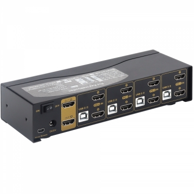 강원전자 넷메이트 듀얼 4K 60Hz HDMI KVM 4:1 스위치(USB)