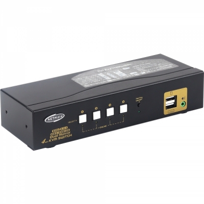 강원전자 넷메이트 듀얼 4K 60Hz HDMI KVM 4:1 스위치(USB)