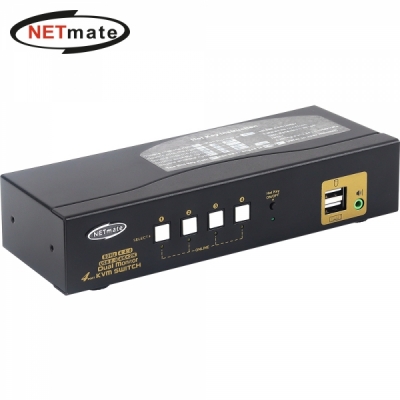 강원전자 넷메이트 듀얼 4K 60Hz HDMI KVM 4:1 스위치(USB)