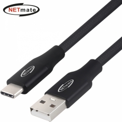강원전자 넷메이트 USB2.0 AM-CM 케이블 2m (블랙) NM-UAC202B