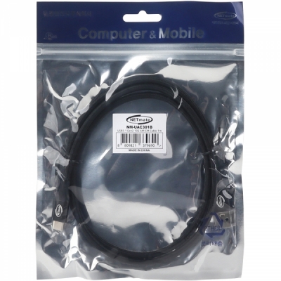 강원전자 넷메이트 USB3.1 Gen2 AM-CM 케이블 1m (블랙) NM-UAC301B
