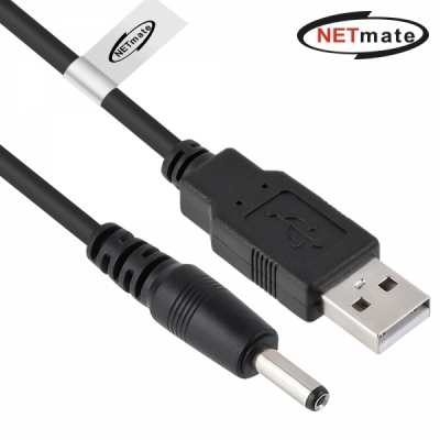 강원전자 넷메이트 USB 전원 케이블 2m (3.5x1.4mm/1W/블랙)