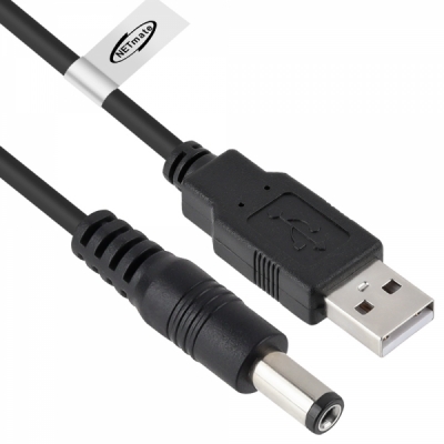 강원전자 넷메이트 NMC-UP211024B USB 전원 케이블 1m (5.5x2.1mm/24W/블랙)