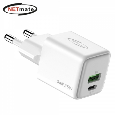 강원전자 넷메이트 NM-GN025W USB PD 25W GaN 초고속 멀티 충전기