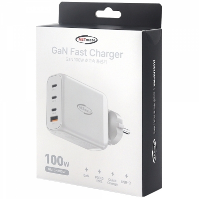 강원전자 넷메이트 NM-GN100W USB PD 100W GaN 접지 초고속 멀티 충전기