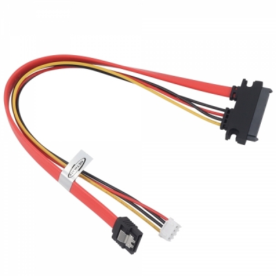 강원전자 넷메이트 SATA 22핀 / SATA + XH2.54 미니 4핀 케이블 0.3m