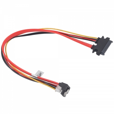 강원전자 넷메이트 SATA 22핀 / SATA + XH2.54 미니 4핀 꺾임 케이블 0.3m