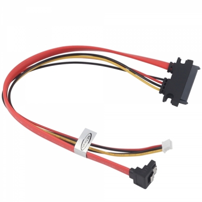 강원전자 넷메이트 SATA 22핀 / SATA + PH2.0 미니 4핀 꺾임 케이블 0.3m
