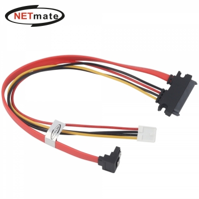 강원전자 넷메이트 SATA 22핀 / SATA + ITX 미니 4핀 꺾임 케이블 0.3m
