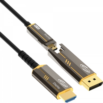 강원전자 넷메이트 NM-DHP05DG DisplayPort to HDMI Hybrid AOC 케이블 5m