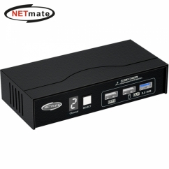강원전자 넷메이트 8K 지원 Displayport KVM 2:1 스위치(USB)