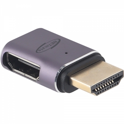 강원전자 넷메이트 HDMI 2.1 M/F 오른쪽 꺾임 젠더