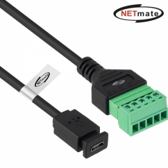 강원전자 넷메이트 NM-TG05 USB2.0 마이크로 5핀 / 터미널 블록 케이블 1m
