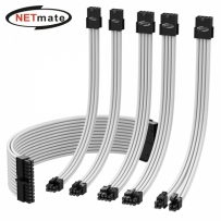 강원전자 넷메이트 NM-DPR0591EZ PSU 연장 16AWG 슬리빙 케이블 0.3m (화이트 6종)