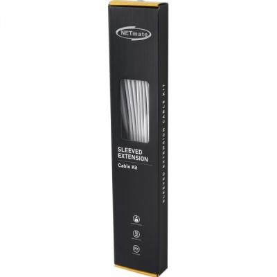 강원전자 넷메이트 PSU 연장 18AWG 슬리빙 케이블 세트 (화이트 4종) [EZDIY-FAB]
