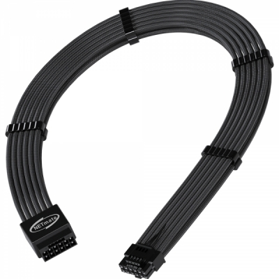 강원전자 넷메이트 PCI-E 5.0 12VHPWR 연장 슬리빙 케이블 0.3m (블랙) [EZDIY-FAB]