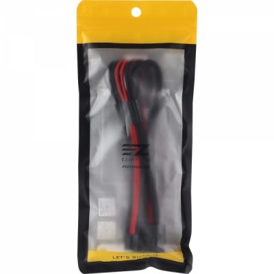 강원전자 넷메이트 PCI-E 5.0 12VHPWR 연장 슬리빙 케이블 0.3m (블랙/레드) [EZDIY-FAB]