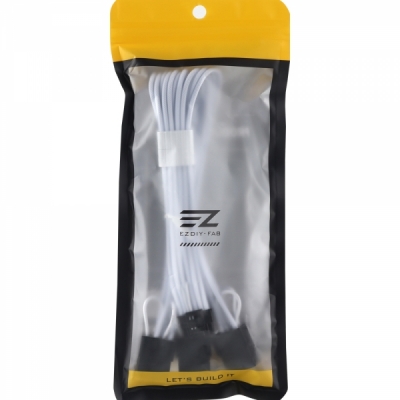 강원전자 넷메이트 12VHPWR to PCI-E 8핀x3 변환 슬리빙 케이블 0.3m (화이트) [EZDIY-FAB]