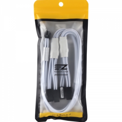 강원전자 넷메이트 12VHPWR to PCI-E 8핀x4 변환 슬리빙 케이블 0.45m (화이트) [EZDIY-FAB]