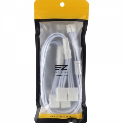 강원전자 넷메이트 12VHPWR to PCI-E 8핀x4 변환 슬리빙 케이블 0.45m (올화이트) [EZDIY-FAB]