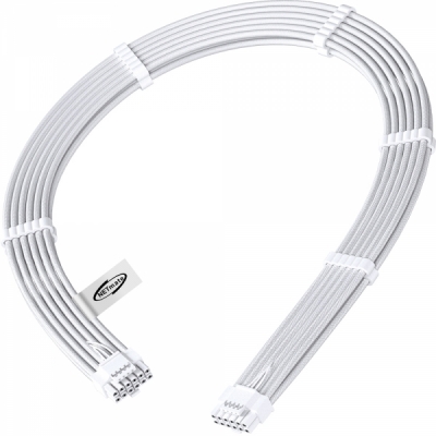 강원전자 넷메이트 PCI-E 5.0 12VHPWR 슬리빙 케이블 0.6m (올화이트) [EZDIY-FAB]