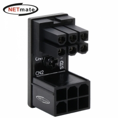 강원전자 넷메이트 PCI-E 6핀 변환 어댑터 (블랙/STD 180도) [EZDIY-FAB]