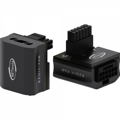 강원전자 넷메이트 600W 12VHPWR 변환 어댑터 (알루미늄 블랙/RVS 90도) [EZDIY-FAB]