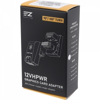 강원전자 넷메이트 450W 12VHPWR 변환 어댑터 (블랙/RVS 180도) [EZDIY-FAB]