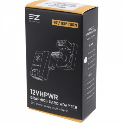 강원전자 넷메이트 450W 12VHPWR 변환 어댑터 (블랙/RVS 90도) [EZDIY-FAB]