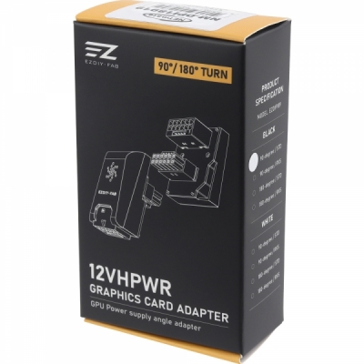 강원전자 넷메이트 450W 12VHPWR 변환 어댑터 (블랙/STD 90도) [EZDIY-FAB]