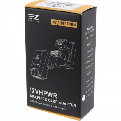 강원전자 넷메이트 450W 12VHPWR 변환 어댑터 (화이트/RVS 180도) [EZDIY-FAB]