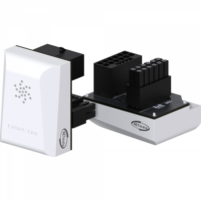 강원전자 넷메이트 450W 12VHPWR 변환 어댑터 (화이트/RVS 180도) [EZDIY-FAB]