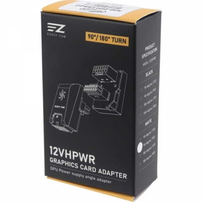 강원전자 넷메이트 450W 12VHPWR 변환 어댑터 (화이트/RVS 90도) [EZDIY-FAB]