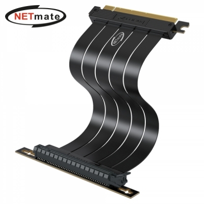 강원전자 넷메이트 NM-DPC172 PCI-E 4.0 라이저 케이블 200mm (블랙/90도)