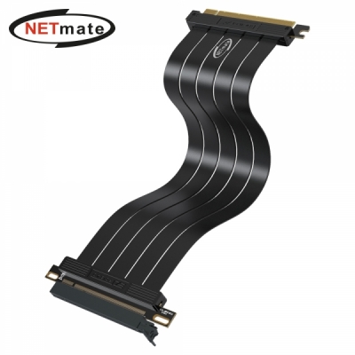 강원전자 넷메이트 PCI-E 4.0 라이저 케이블 300mm (블랙/일자형) [EZDIY-FAB]