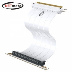 강원전자 넷메이트 PCI-E 4.0 라이저 케이블 200mm (화이트/90도) [EZDIY-FAB]
