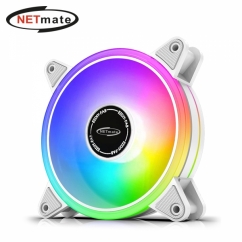 강원전자 넷메이트 Moonlight ARGB PWM 120mm 쿨링팬(화이트/단품) [EZDIY-FAB]