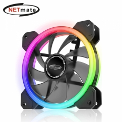 강원전자 넷메이트 Dual Ring ARGB 120mm 쿨링팬(블랙/단품) [EZDIY-FAB]