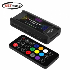 강원전자 넷메이트 HUB-X ARGB 6핀 팬허브 + 리모컨 세트 [EZDIY-FAB]