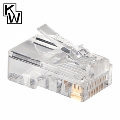 강원전자 KW KW-C5P CAT.5E UTP 50u 금도금 고급 RJ-45 플러그(100개)