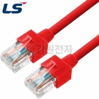 LS전선 CAT.5E UTP 랜 케이블 1m (레드)